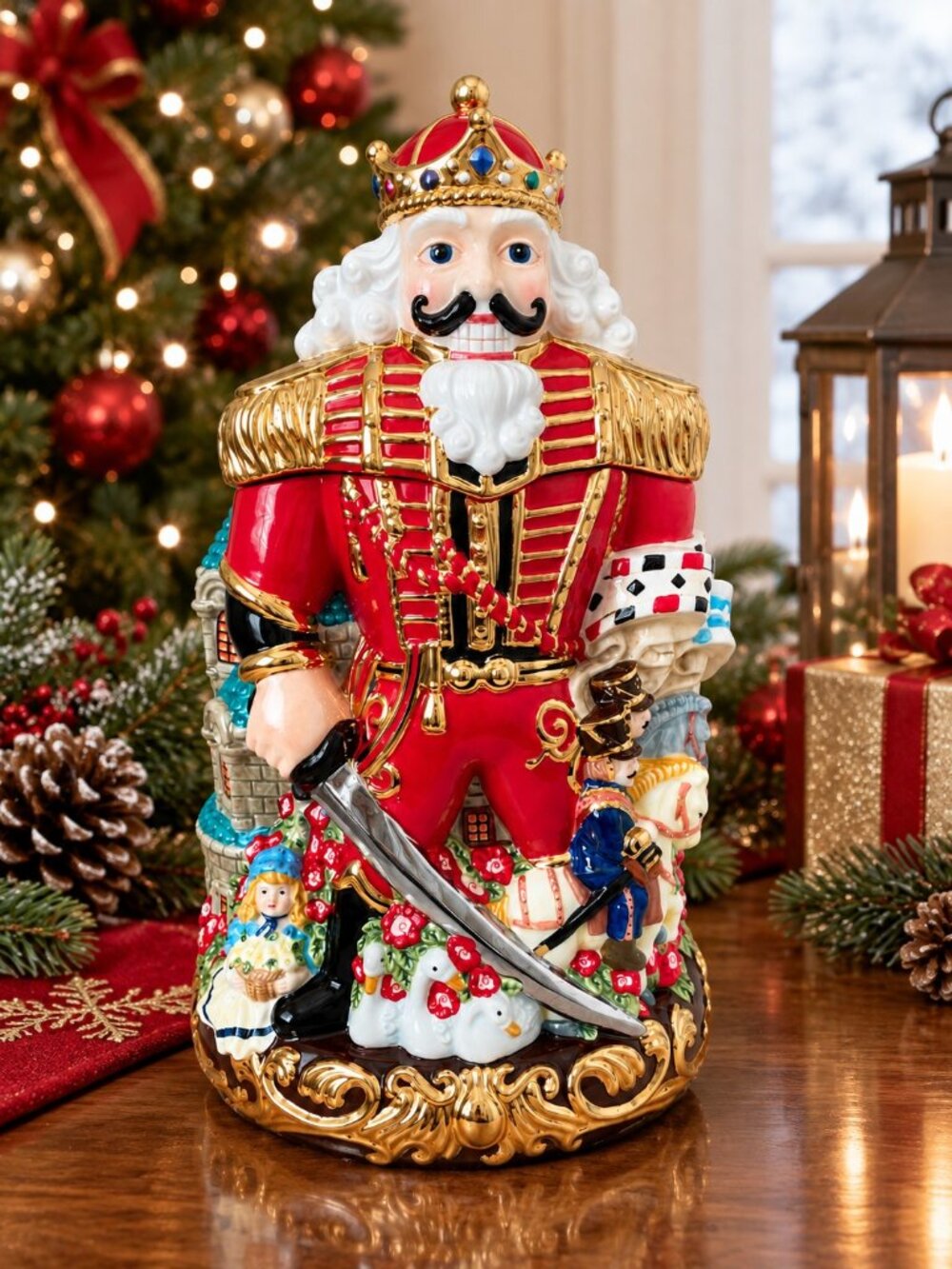 Vintage Christopher Radko Nutcracker King Centerpiece Cookie Jar